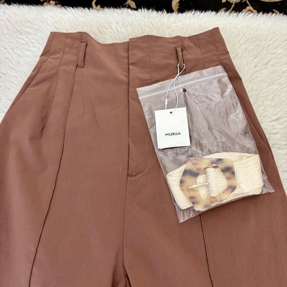 Murua Japan Elegant Brown Wide-Leg Pants size 1 Small - Picture 15 of 16
